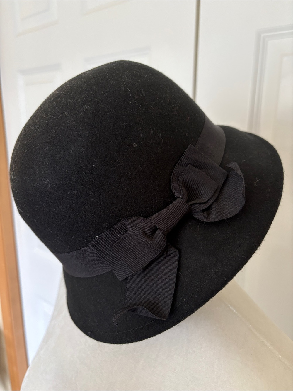 Target Black Wool Bow Cloche Hat
